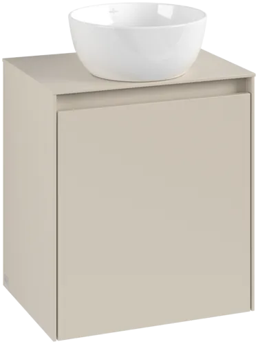 Зображення з  VILLEROY BOCH Collaro Vanity unit, with lighting, 1 door, 500 x 548 x 380 mm, Cashmere Grey / Cashmere Grey #C148B0VN