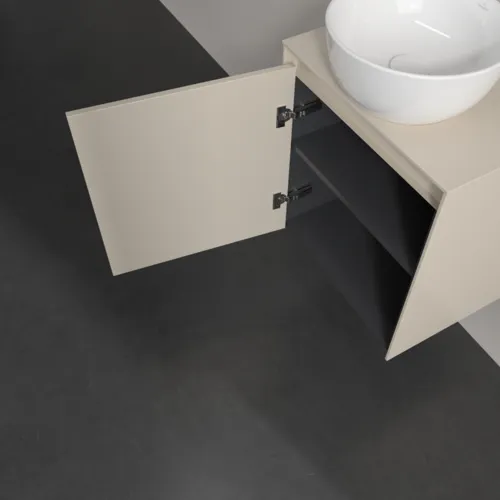 Bild von VILLEROY BOCH Collaro Waschbeckenunterschrank, mit Beleuchtung, 1 Tür, 500 x 548 x 380 mm, Cashmere Grey / Cashmere Grey #C148B0VN