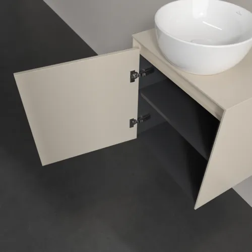 Bild von VILLEROY BOCH Collaro Waschbeckenunterschrank, mit Beleuchtung, 1 Tür, 500 x 548 x 380 mm, Cashmere Grey / Cashmere Grey #C148B0VN