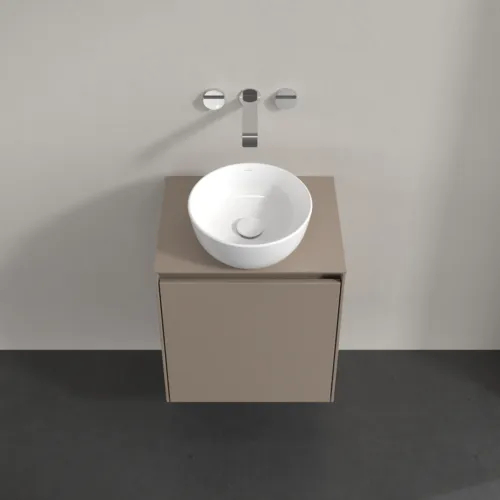 Bild von VILLEROY BOCH Collaro Waschbeckenunterschrank, mit Beleuchtung, 1 Tür, 500 x 548 x 380 mm, Taupe / Taupe #C148B0VM