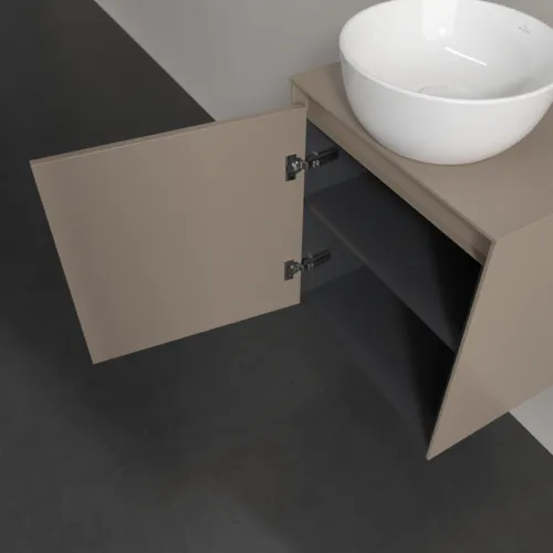 Bild von VILLEROY BOCH Collaro Waschbeckenunterschrank, mit Beleuchtung, 1 Tür, 500 x 548 x 380 mm, Taupe / Taupe #C148B0VM