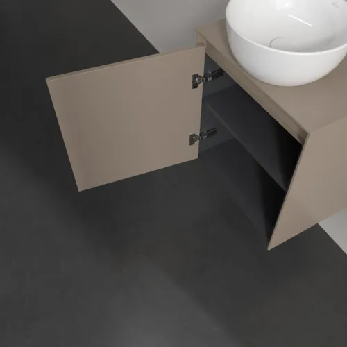 Bild von VILLEROY BOCH Collaro Waschbeckenunterschrank, mit Beleuchtung, 1 Tür, 500 x 548 x 380 mm, Taupe / Taupe #C148B0VM