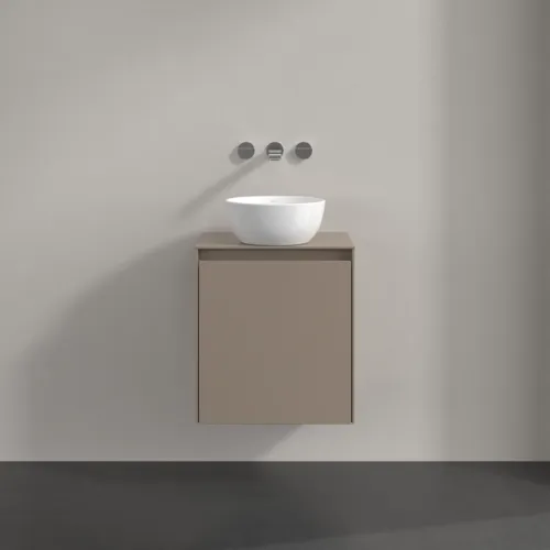 Bild von VILLEROY BOCH Collaro Waschbeckenunterschrank, mit Beleuchtung, 1 Tür, 500 x 548 x 380 mm, Taupe / Taupe #C148B0VM