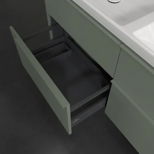 Bild von VILLEROY BOCH Subway 3.0 Waschbeckenunterschrank, mit Beleuchtung, 4 Auszüge, 1272 x 576 x 478 mm, Soft Green #C568L2AF