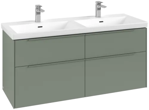 VILLEROY BOCH Subway 3.0 Vanity unit, with lighting, 4 pull-out compartments, 1272 x 576 x 478 mm, Soft Green #C568L2AF resmi