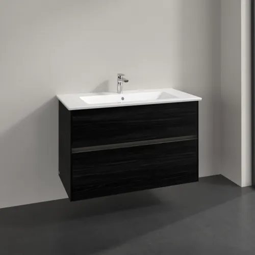 Bild von VILLEROY BOCH Collaro Waschbeckenunterschrank, mit Beleuchtung, 2 Auszüge, 961 x 610 x 480 mm, Black Oak #C145B0AB