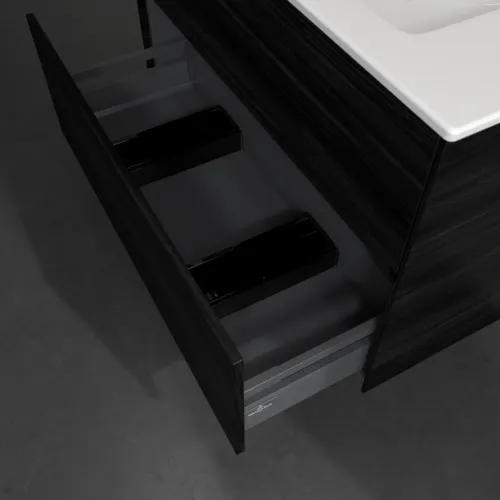 Bild von VILLEROY BOCH Collaro Waschbeckenunterschrank, mit Beleuchtung, 2 Auszüge, 961 x 610 x 480 mm, Black Oak #C145B0AB