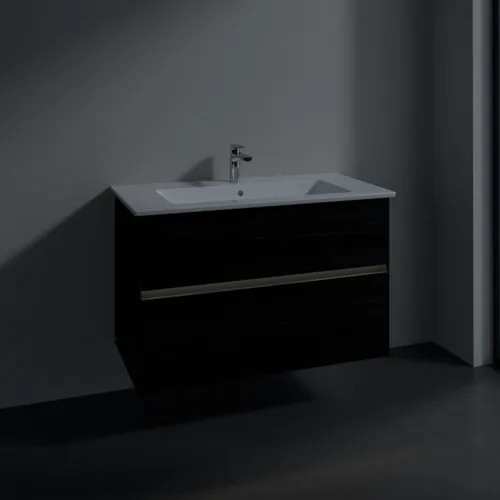 Bild von VILLEROY BOCH Collaro Waschbeckenunterschrank, mit Beleuchtung, 2 Auszüge, 961 x 610 x 480 mm, Black Oak #C145B0AB