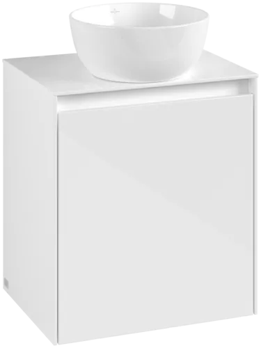 Зображення з  VILLEROY BOCH Collaro Vanity unit, 1 door, 500 x 548 x 380 mm, Glossy White / Glossy White #C14800DH