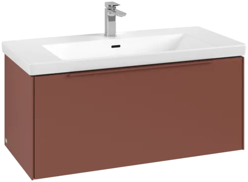 VILLEROY BOCH Subway 3.0 Vanity unit, 1 pull-out compartment, 973 x 429 x 478 mm, Wine Red #C56902AH resmi