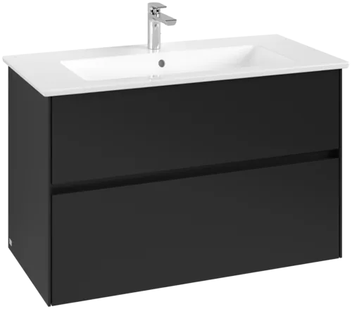 Picture of VILLEROY BOCH Collaro Vanity unit, 2 pull-out compartments, 961 x 610 x 480 mm, Volcano Black #C14500VL
