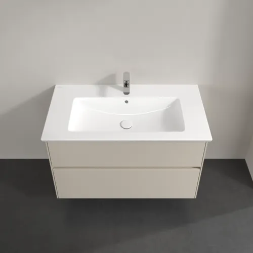 VILLEROY BOCH Collaro Waschbeckenunterschrank, 2 Auszüge, 961 x 610 x 480 mm, Cashmere Grey #C14500VN, Bild 4