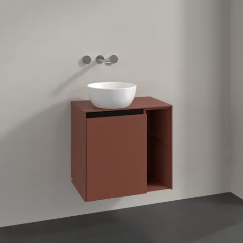 Bild von VILLEROY BOCH Collaro Waschbeckenunterschrank, 1 Tür, 600 x 548 x 380 mm, Wine Red / Wine Red #C15200AH