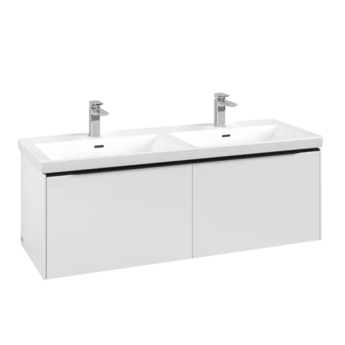 VILLEROY BOCH Subway 3.0 Vanity unit, 2 pull-out compartments, 1272 x 429 x 478 mm, Pure White #C56701VF resmi