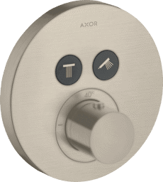 Bild von HANSGROHE AXOR ShowerSolutions Thermostat Unterputz rund für 2 Verbraucher Brushed Nickel 36723820