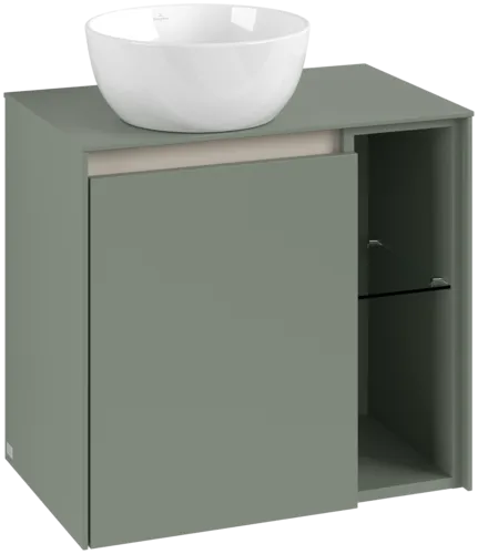 Obrázek VILLEROY BOCH Toaletní skříňka Collaro, 1 dvířka, 600 x 548 x 380 mm, Soft Green / Soft Green #C15200AF