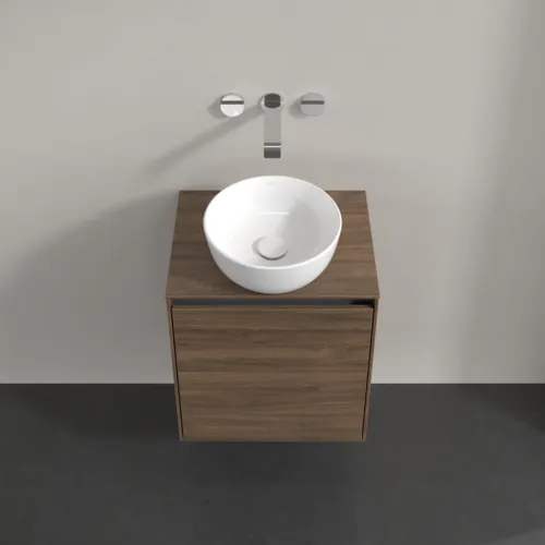 Bild von VILLEROY BOCH Collaro Waschbeckenunterschrank, mit Beleuchtung, 1 Tür, 500 x 548 x 380 mm, Arizona Oak / Arizona Oak #C149B0VH