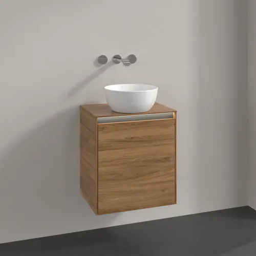 VILLEROY BOCH Collaro Waschbeckenunterschrank, mit Beleuchtung, 1 Tür, 500 x 548 x 380 mm, Kansas Oak / Kansas Oak #C148B0RH, Bild 2