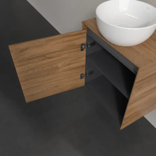 VILLEROY BOCH Collaro Waschbeckenunterschrank, mit Beleuchtung, 1 Tür, 500 x 548 x 380 mm, Kansas Oak / Kansas Oak #C148B0RH, Bild 8