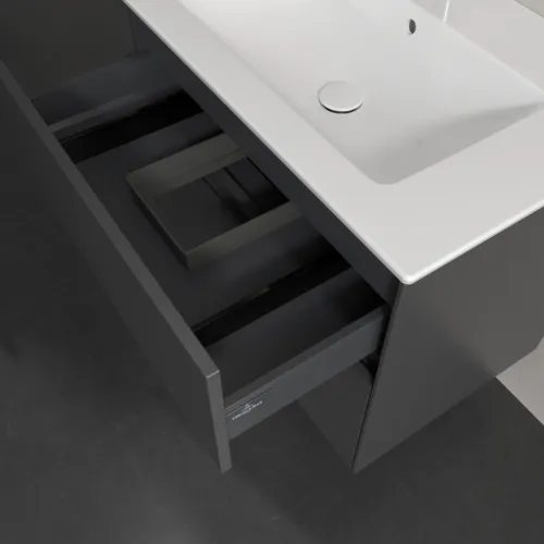 Bild von VILLEROY BOCH Collaro Waschbeckenunterschrank, 2 Auszüge, 761 x 610 x 480 mm, Graphite #C14400VR