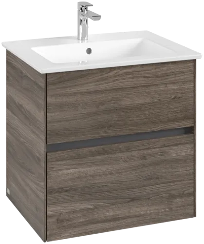 VILLEROY BOCH Collaro Vanity unit, 2 pull-out compartments, 611 x 610 x 480 mm, Stone Oak #C14300RK resmi