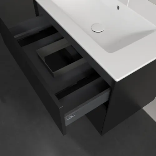 Bild von VILLEROY BOCH Collaro Waschbeckenunterschrank, 2 Auszüge, 761 x 610 x 480 mm, Volcano Black #C14400VL