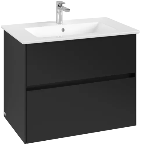 Picture of VILLEROY BOCH Collaro Vanity unit, 2 pull-out compartments, 761 x 610 x 480 mm, Volcano Black #C14400VL