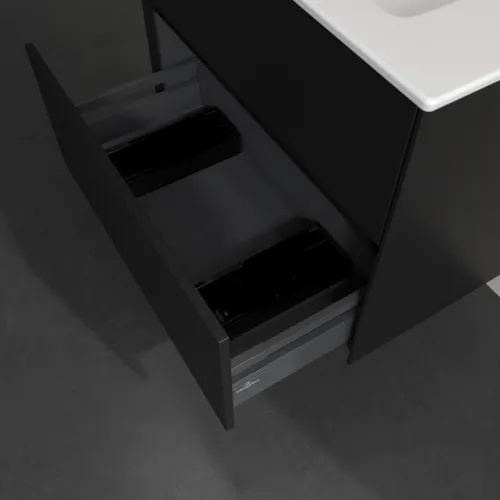 Bild von VILLEROY BOCH Collaro Waschbeckenunterschrank, 2 Auszüge, 761 x 610 x 480 mm, Volcano Black #C14400VL