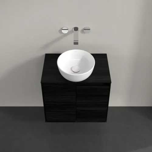 VILLEROY BOCH Collaro Waschbeckenunterschrank, mit Beleuchtung, 2 Türen, 600 x 548 x 380 mm, Black Oak / Black Oak #C150B0AB, Bild 4