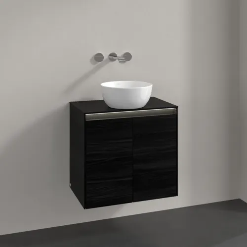 VILLEROY BOCH Collaro Waschbeckenunterschrank, mit Beleuchtung, 2 Türen, 600 x 548 x 380 mm, Black Oak / Black Oak #C150B0AB, Bild 2