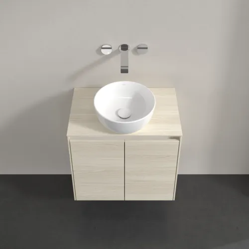 VILLEROY BOCH Collaro Waschbeckenunterschrank, mit Beleuchtung, 2 Türen, 600 x 548 x 380 mm, White Oak / White Oak #C150B0AA, Bild 4