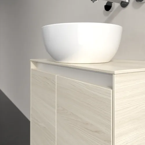 VILLEROY BOCH Collaro Waschbeckenunterschrank, mit Beleuchtung, 2 Türen, 600 x 548 x 380 mm, White Oak / White Oak #C150B0AA, Bild 6