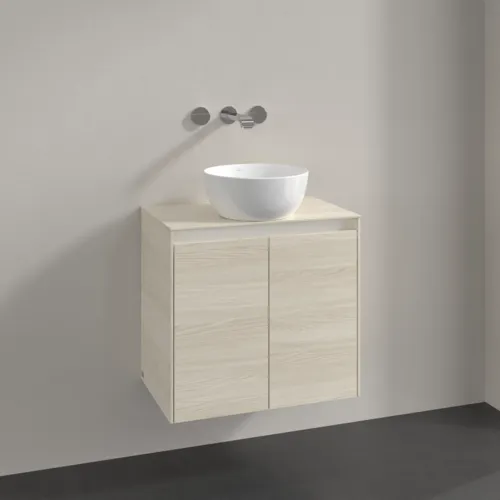 VILLEROY BOCH Collaro Waschbeckenunterschrank, mit Beleuchtung, 2 Türen, 600 x 548 x 380 mm, White Oak / White Oak #C150B0AA, Bild 2