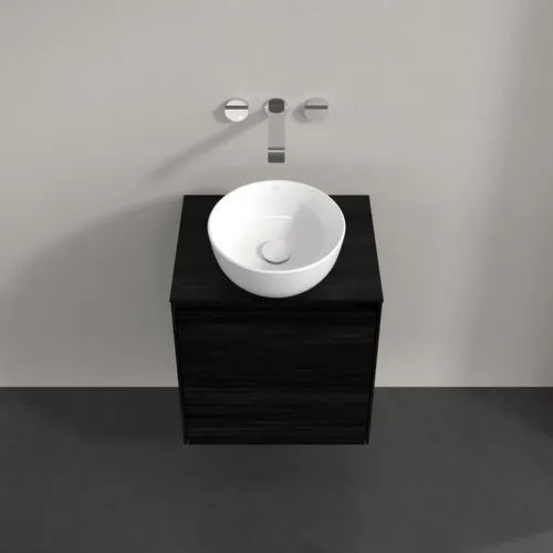 Bild von VILLEROY BOCH Collaro Waschbeckenunterschrank, 1 Tür, 500 x 548 x 380 mm, Black Oak / Black Oak #C14800AB
