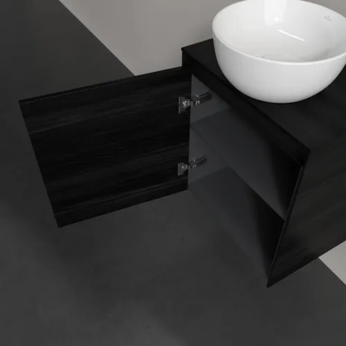 Bild von VILLEROY BOCH Collaro Waschbeckenunterschrank, 1 Tür, 500 x 548 x 380 mm, Black Oak / Black Oak #C14800AB