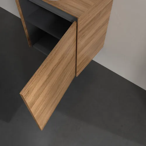 VILLEROY BOCH Collaro Waschbeckenunterschrank, mit Beleuchtung, 1 Tür, 500 x 548 x 380 mm, Kansas Oak / Kansas Oak #C149B0RH, Bild 8
