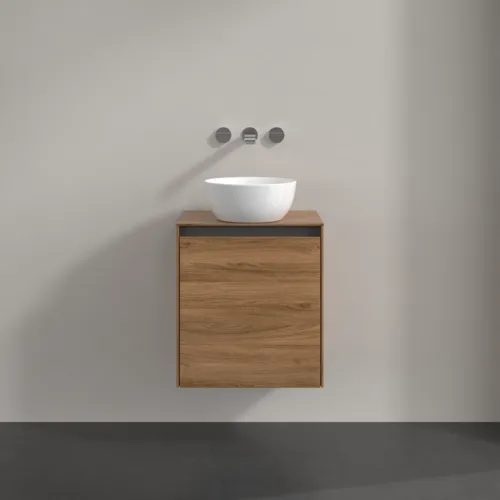 VILLEROY BOCH Collaro Waschbeckenunterschrank, mit Beleuchtung, 1 Tür, 500 x 548 x 380 mm, Kansas Oak / Kansas Oak #C149B0RH, Bild 3