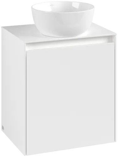 Зображення з  VILLEROY BOCH Collaro Vanity unit, with lighting, 1 door, 500 x 548 x 380 mm, White Matt / White Matt #C148B0MS