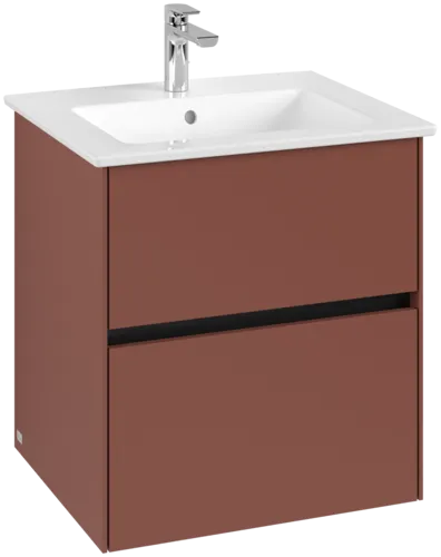 VILLEROY BOCH Collaro Vanity unit, 2 pull-out compartments, 561 x 610 x 480 mm, Wine Red #C14200AH resmi