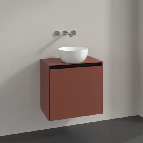 Bild von VILLEROY BOCH Collaro Waschbeckenunterschrank, 2 Türen, 600 x 548 x 380 mm, Wine Red / Wine Red #C15000AH