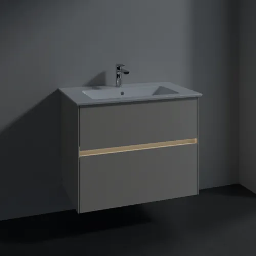 Bild von VILLEROY BOCH Collaro Waschbeckenunterschrank, mit Beleuchtung, 2 Auszüge, 761 x 610 x 480 mm, Cashmere Grey #C144B0VN
