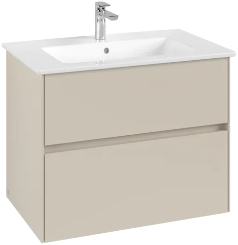 Picture of VILLEROY BOCH Collaro Vanity unit, with lighting, 2 pull-out compartments, 761 x 610 x 480 mm, Cashmere Grey #C144B0VN