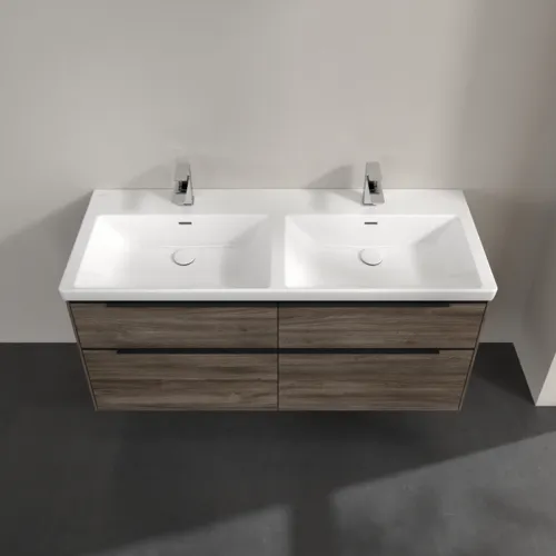 Bild von VILLEROY BOCH Subway 3.0 Waschbeckenunterschrank, mit Beleuchtung, 4 Auszüge, 1272 x 576 x 478 mm, Stone Oak #C568L1RK