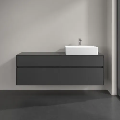 VILLEROY BOCH Collaro Waschbeckenunterschrank, mit Beleuchtung, 4 Auszüge, 1600 x 548 x 500 mm, Graphite / Graphite #C136B0VR, Bild 3