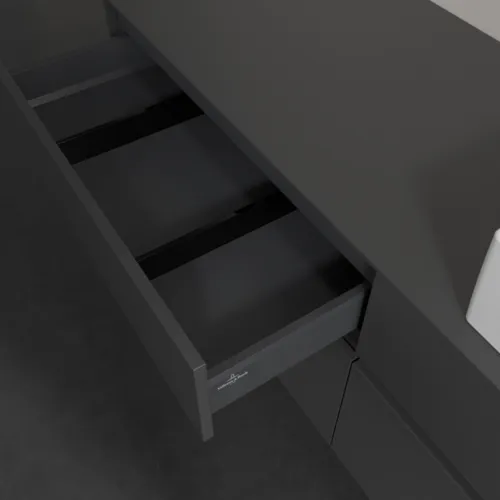 VILLEROY BOCH Collaro Waschbeckenunterschrank, mit Beleuchtung, 4 Auszüge, 1600 x 548 x 500 mm, Graphite / Graphite #C136B0VR, Bild 8