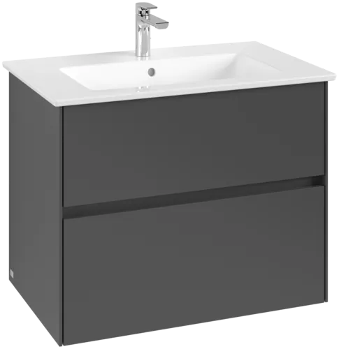 Picture of VILLEROY BOCH Collaro Vanity unit, with lighting, 2 pull-out compartments, 761 x 610 x 480 mm, Graphite #C144B0VR