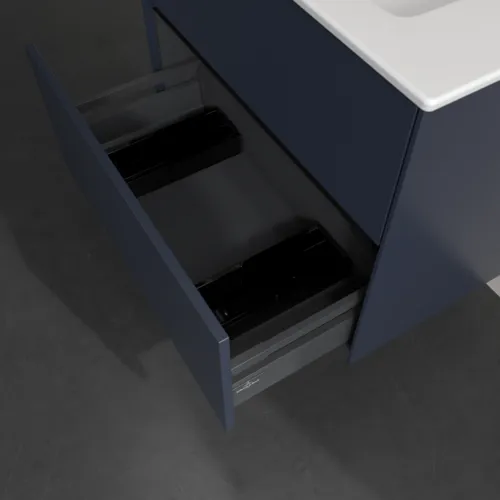Obrázek VILLEROY BOCH Umyvadlová skříňka Collaro, s osvětlením, 2 výsuvy, 761 x 610 x 480 mm, Marine Blue #C144B0VQ