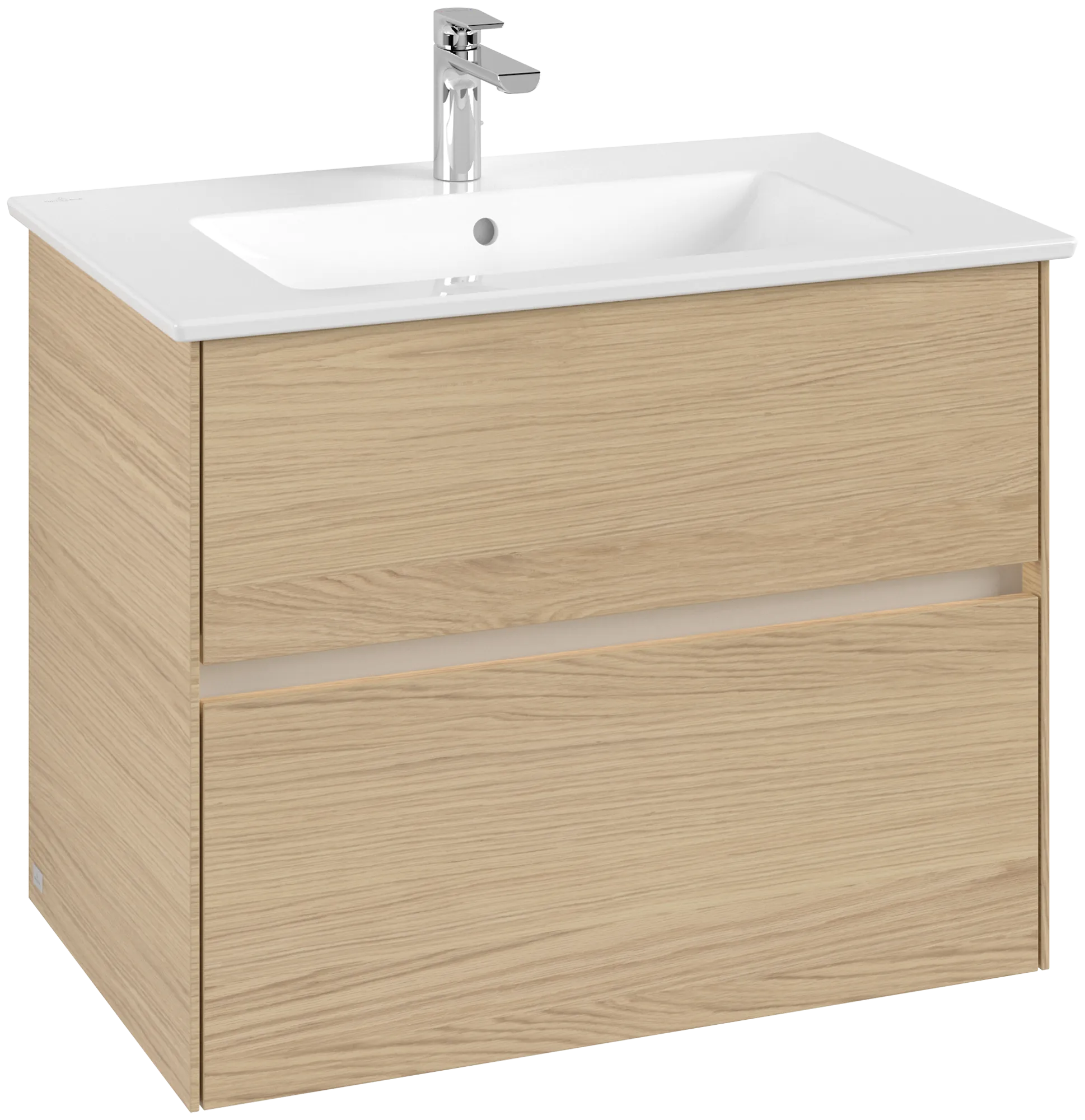 Picture of VILLEROY BOCH Collaro Vanity unit, with lighting, 2 pull-out compartments, 761 x 610 x 480 mm, Nordic Oak #C144B0VJ
