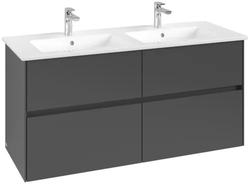 VILLEROY BOCH Collaro Vanity unit, 4 pull-out compartments, 1261 x 610 x 480 mm, Graphite #C14700VR resmi
