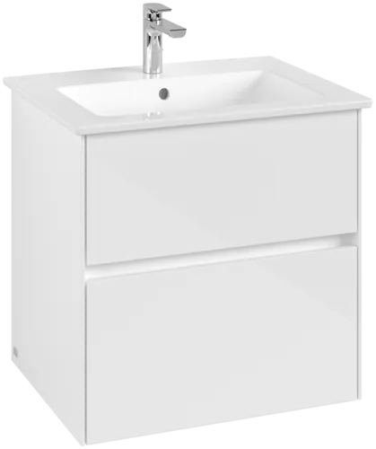 VILLEROY BOCH Collaro Vanity unit, 2 pull-out compartments, 611 x 610 x 480 mm, Glossy White #C14300DH resmi